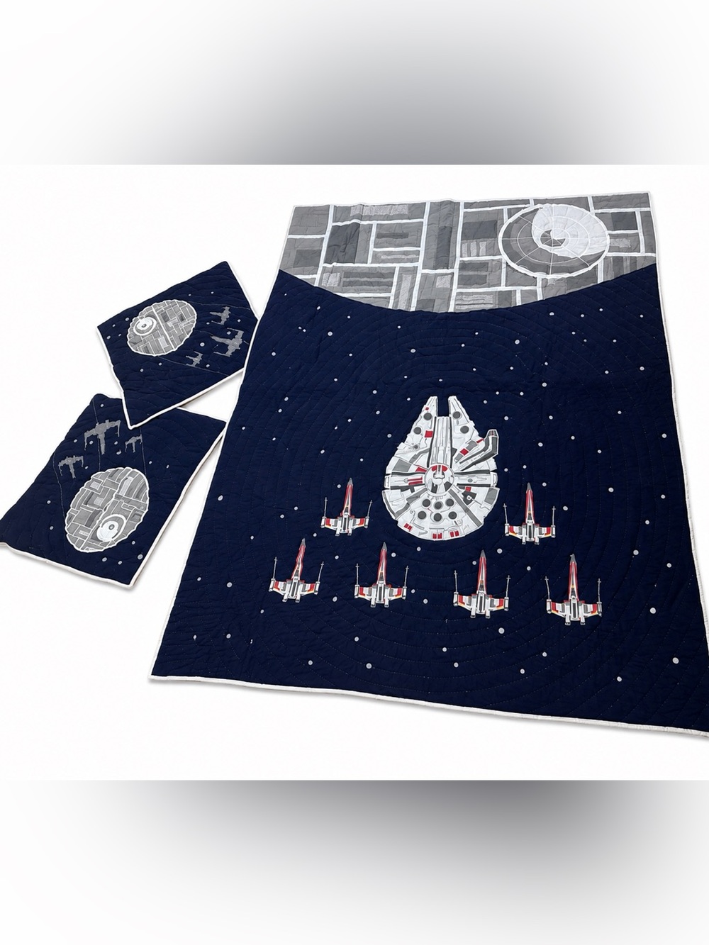 ✨ Pottery Barn Kids Star Wars Quilt + 2 Euro Shams | Washed, Never Used
